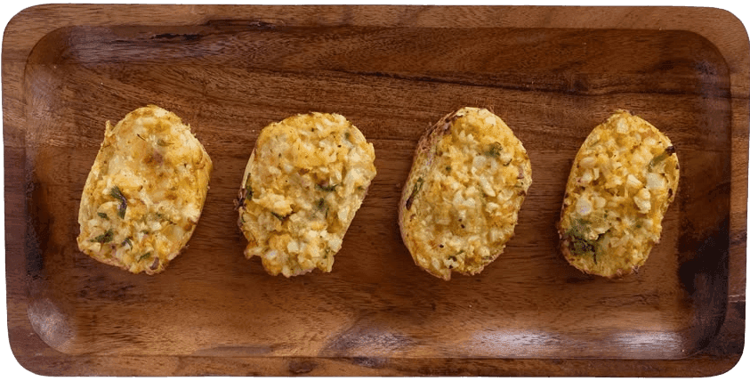 Eri Seafood Special appetizer — seafood spread on artisan bread